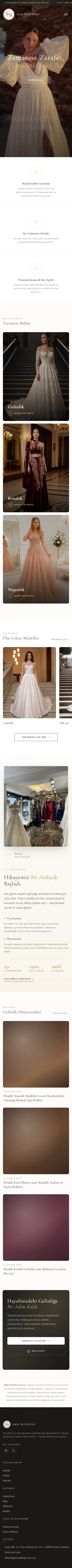 S&M Wedding House — mobil görünüm